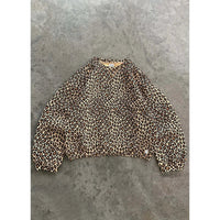 Leopard Print Y2K Graphic Hoodie — vista frontale