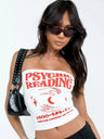 Y2K Psychic Reading Strapless Bandeau Tube Top