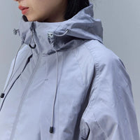 Lightweight Breathable Y2K Hooded Windbreaker Jacket Coat — vista frontale