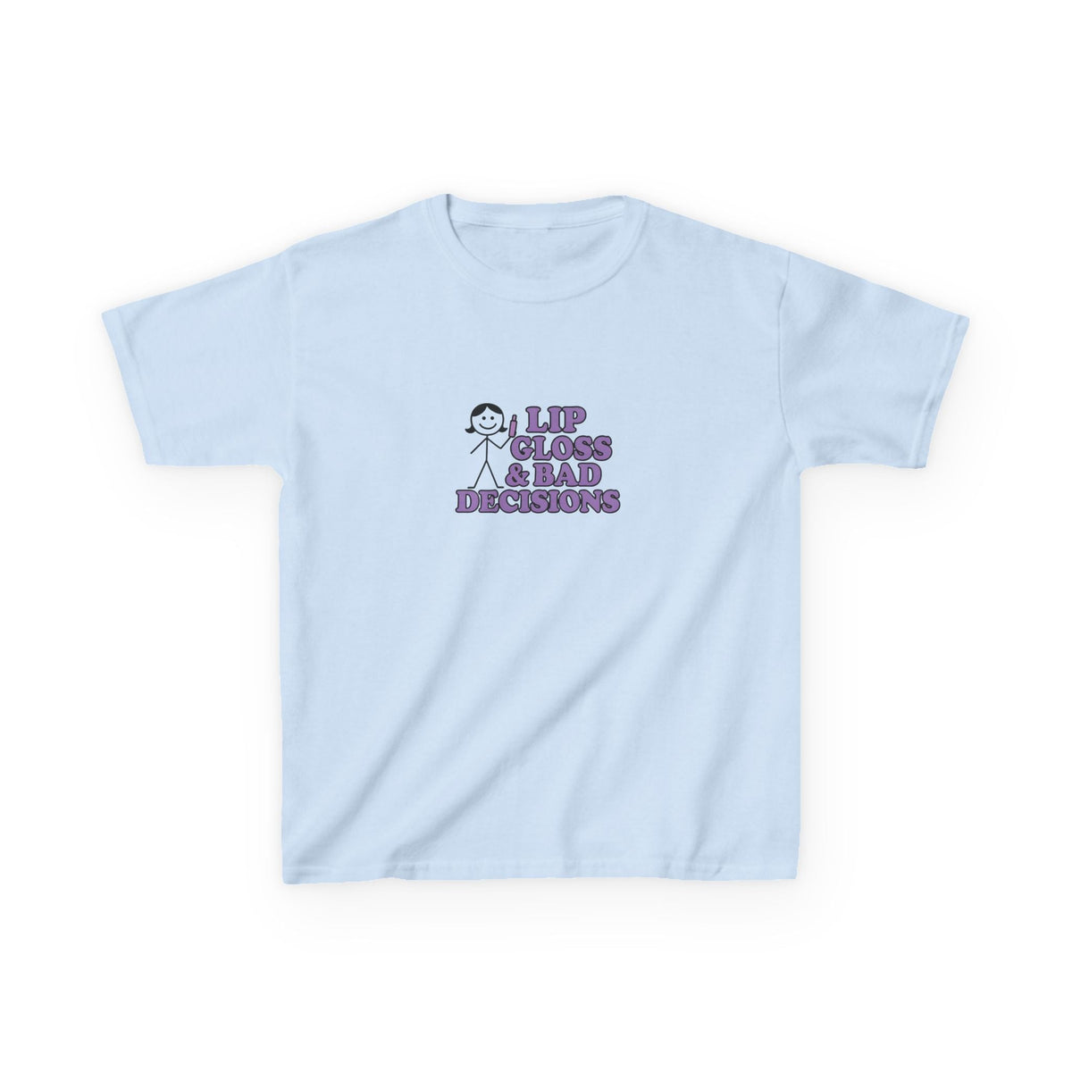 Lip Gloss & Bad Decisions Graphic Baby Tee — dettaglio
