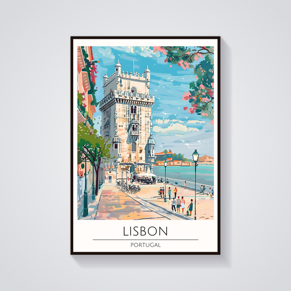 Lisbon Belem Tower Poster — vista frontale