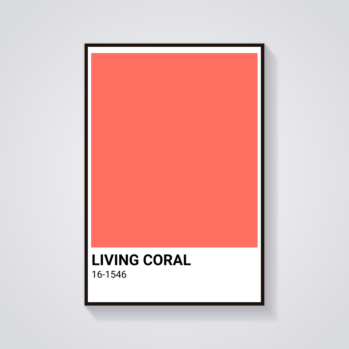 Living Coral Pantone Poster — vista frontale
