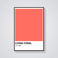 Living Coral Pantone Poster — vista frontale