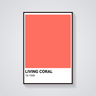 Living Coral Pantone Poster