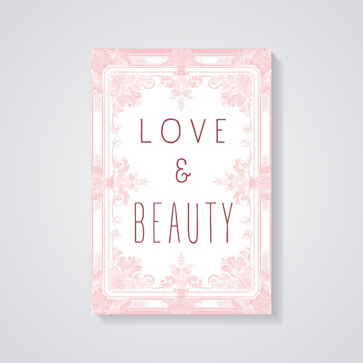 Love & Beauty Floral Poster — vista posteriore