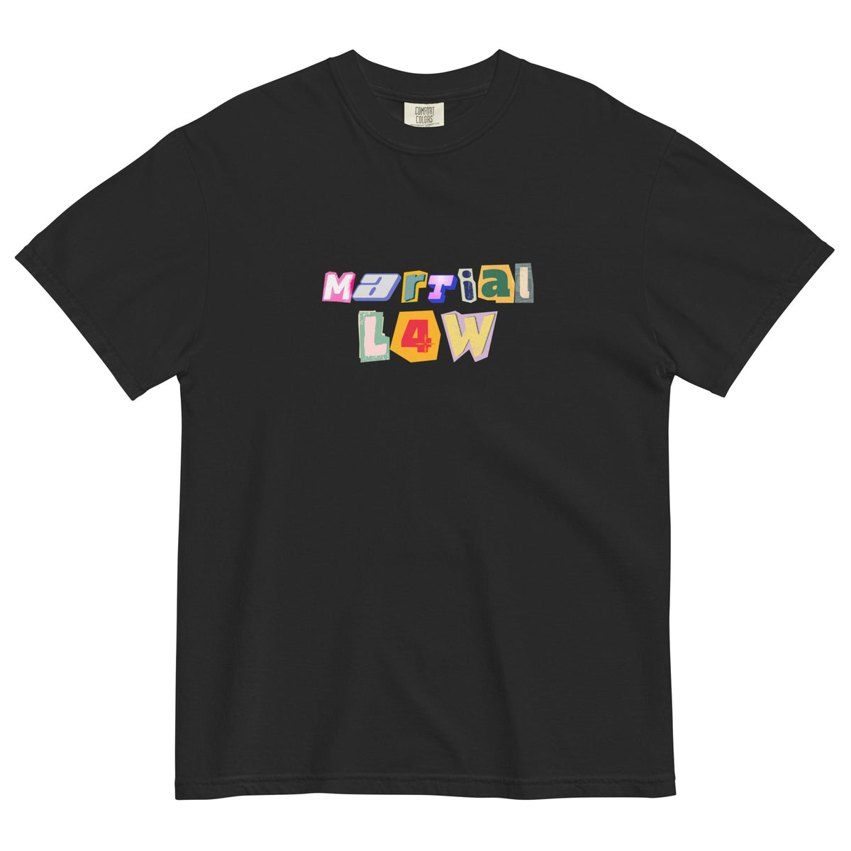 Martial Law Graphic Heavyweight T Shirt — vista frontale