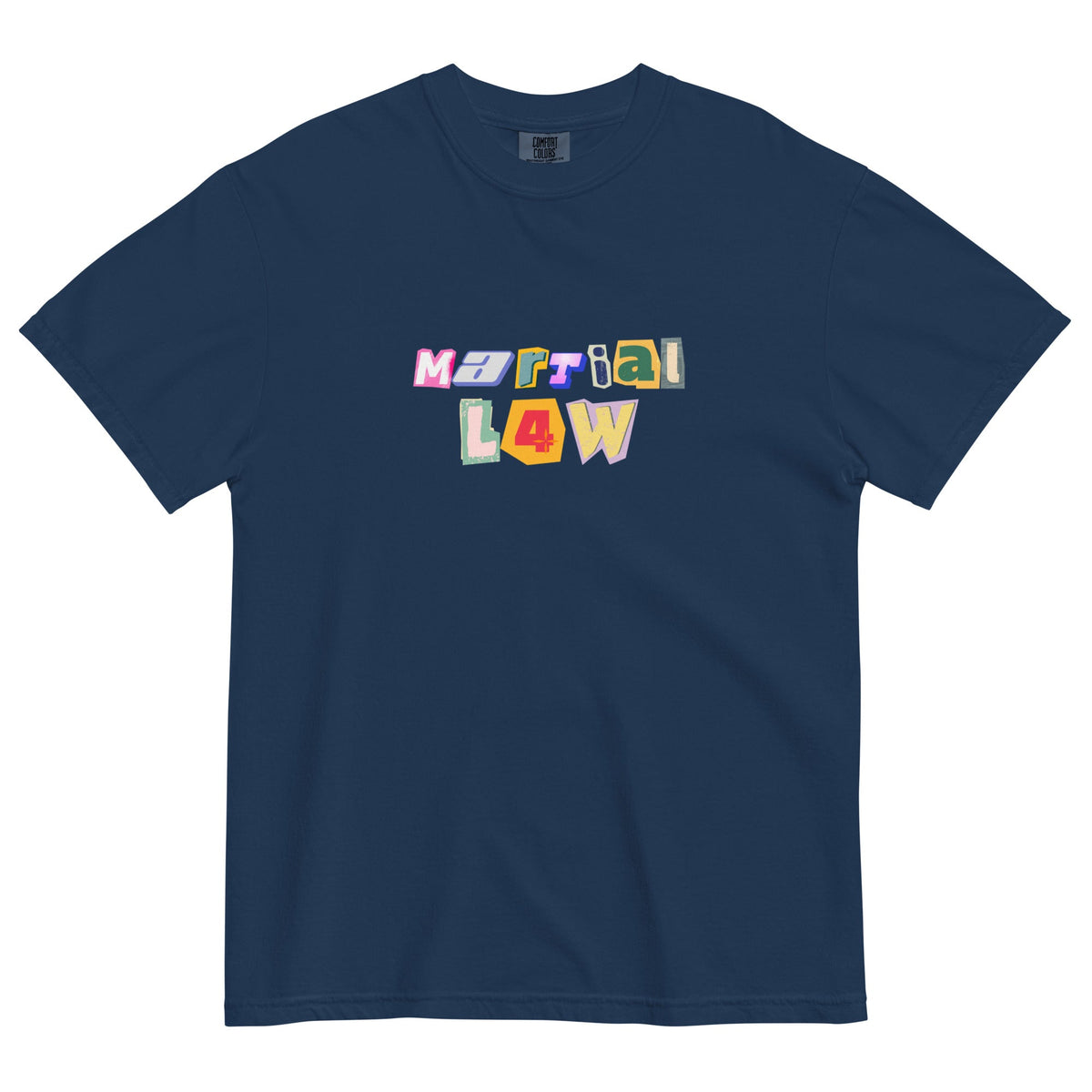 Martial Law Graphic Heavyweight T Shirt — vista posteriore
