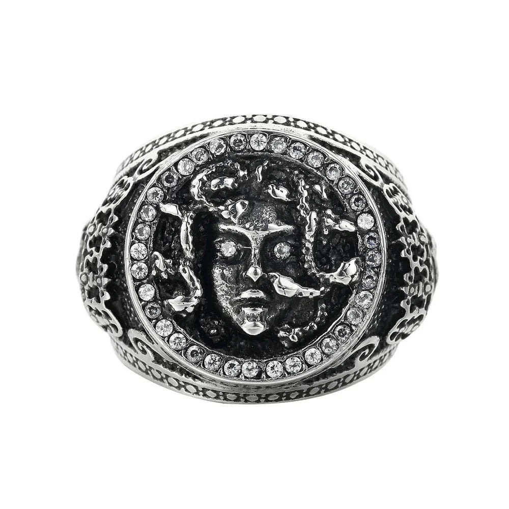 Medusa Snake Ring — vista frontale