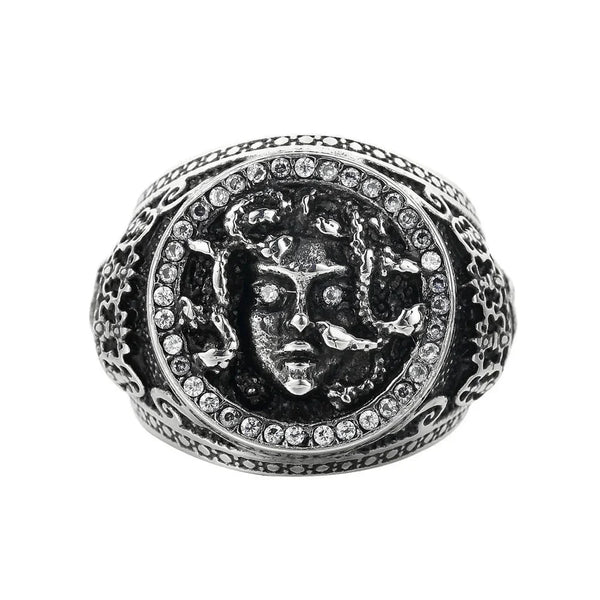 Medusa Snake Ring — vista frontale