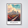 Melbourne Train Vintage Poster