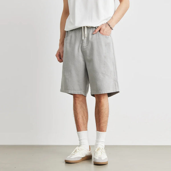Mens Cotton Y2K Jort Length Shorts — vista frontale
