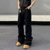 Mens Y2K American Style Micro Flared Denim Jeans — in alternativa