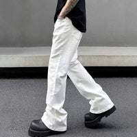 Mens Y2K American Style Micro Flared Denim Jeans — dettaglio