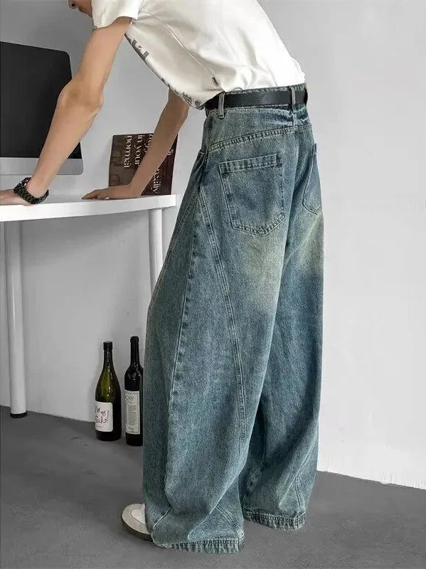 Mens Y2K Baggy Jeans Wide Leg Jeans — dettaglio
