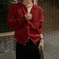 Mens Y2K Button Up Cardigan Sweater — vista posteriore