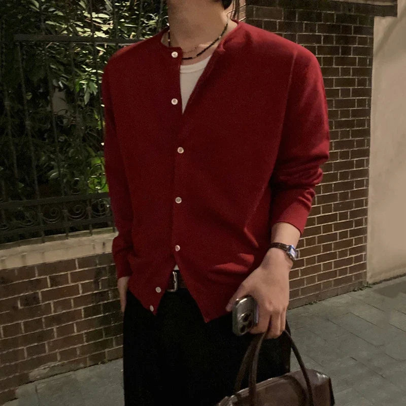 Mens Y2K Button Up Cardigan Sweater — dettaglio della stampa