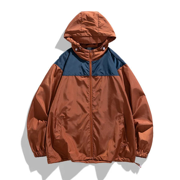 Mens Y2K Lightweight Windbreaker Jacket — vista frontale