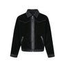 Mens Y2K Turn Down Collar Patchwork Rivet Faux Leather Jacket