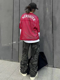 Mesh "06" Graphic Y2K Football Jersey — dettaglio della stampa