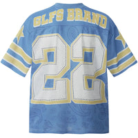 Mesh Oversized Y2K "22" Football Jersey — dettaglio