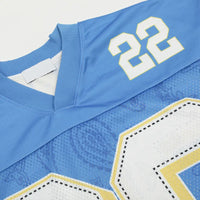 Mesh Oversized Y2K "22" Football Jersey — dettaglio della stampa