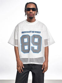 Mesh Short Sleeve Y2K Classic Football Jersey — dettaglio