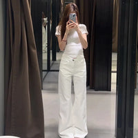 Minimalist Low Waist Y2K Flared Jeans — in alternativa