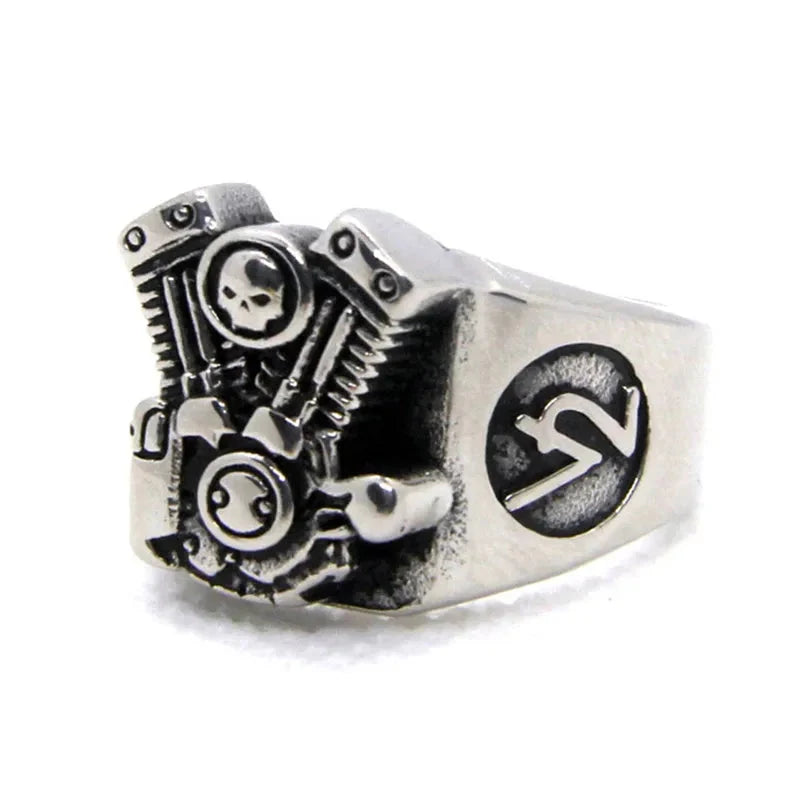 Motorcycle Bike Engine Ring — vista posteriore