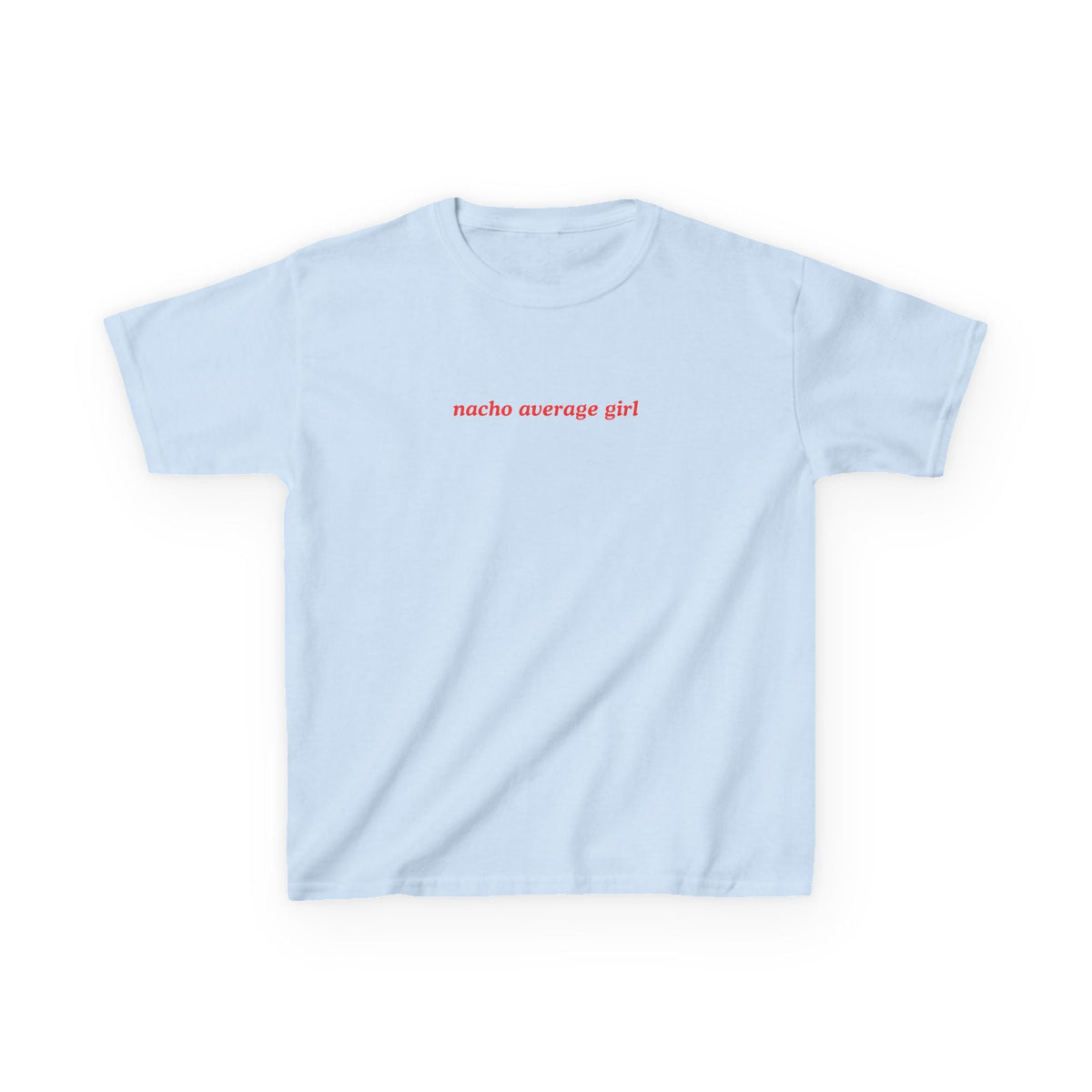 Nacho Average Girl Baby Tee — dettaglio della stampa