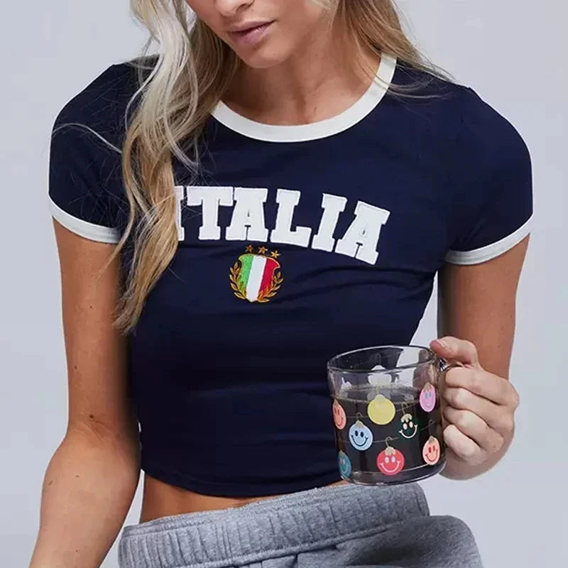 Navy Italia Crop Top — in alternativa