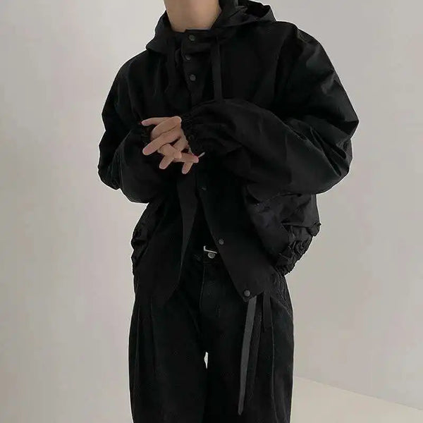 New Style Y2K Baggy Cargo Jacket Coat — vista frontale