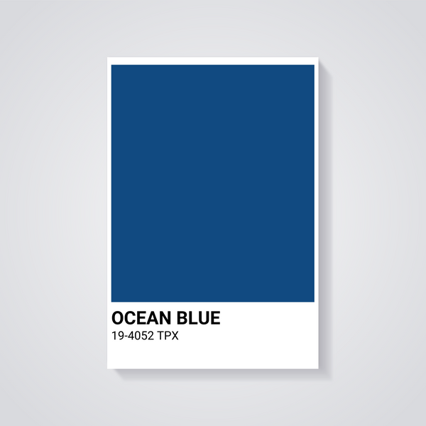 Ocean Blue Color Poster