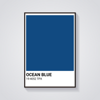 Ocean Blue Color Poster — vista frontale