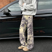 Oil Painting Style Graphic Baggy Jeans — vista frontale