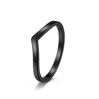 One V Shape Ring — vista frontale