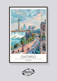 Ontario Niagara Falls Retro Poster — vista posteriore