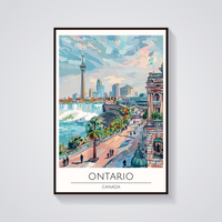 Ontario Niagara Falls Retro Poster — vista frontale