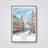 Oslo Cityscape Poster — vista frontale