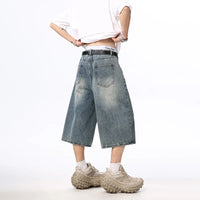 Oversized Wide Leg Washed Y2K Jorts — dettaglio della stampa
