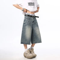 Oversized Wide Leg Washed Y2K Jorts — in alternativa