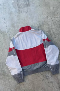 Oversized Y2K Block Spliced Windbreaker Bomber Jacket — in alternativa