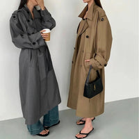 Oversized Y2K Double Breasted Long Trench Coat — in alternativa
