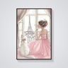 Parisian Girl & Cat Poster
