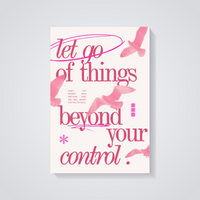 Pink Birds Letting Go Poster — vista posteriore