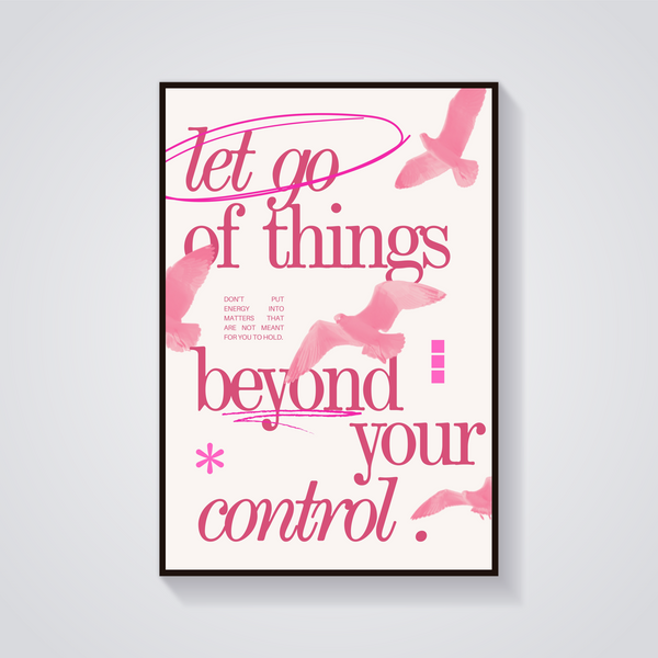 Pink Birds Letting Go Poster — vista frontale