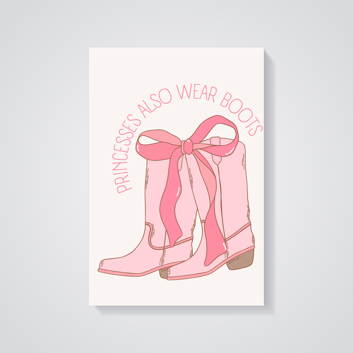 Pink Boots Coquette Poster — vista posteriore