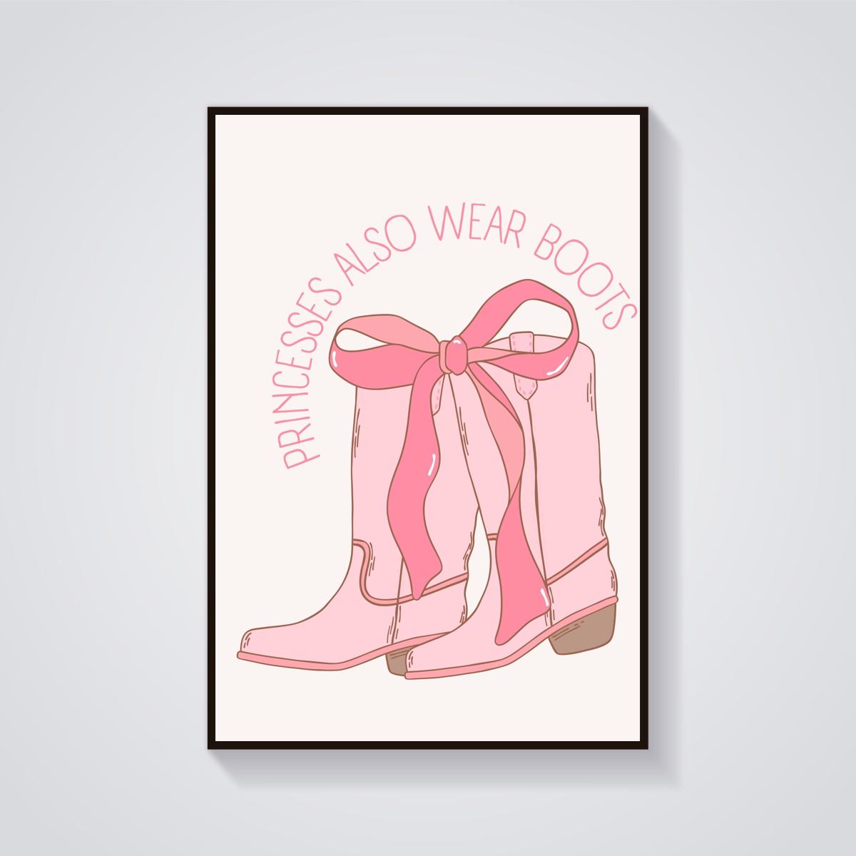 Pink Boots Coquette Poster — vista frontale