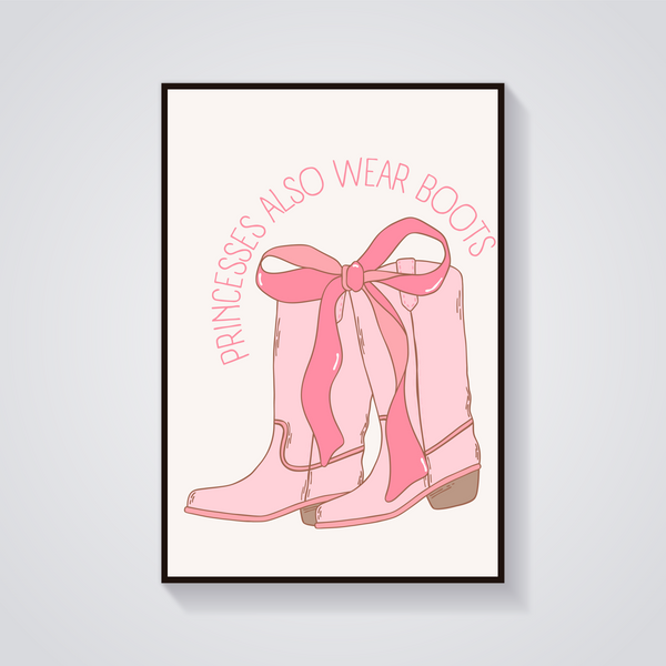 Pink Boots Coquette Poster — vista frontale