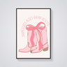 Pink Boots Coquette Poster
