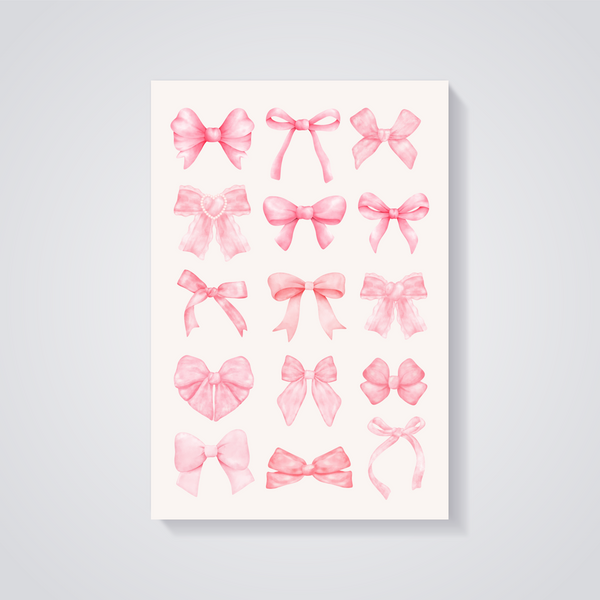 Pink Bows Coquette Poster